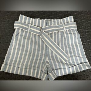 Frame High Waist Belted Shorts